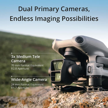 DJI Air 3 Fly More Combo with Dual-Camera Drone, RC 2 Remote Control, and Batteries