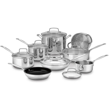 Cuisinart 77-14N Chef's Classic Stainless 14-Piece Set, Stainless Steel