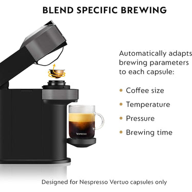 Nespresso Vertuo Next Espresso & Coffee Maker by DeLonghi, Dark Grey -
