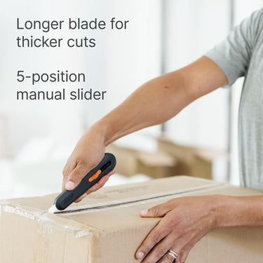 Slice 5 Position Manual Locking Blade Safe Ceramic Blade Utility Knife - Orange