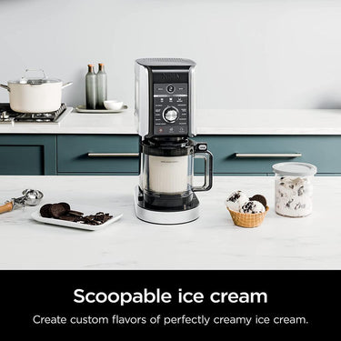 Ninja CREAMi Deluxe 11-in-1 XL Ice Cream Maker, Silver (NC501) - Refurbished