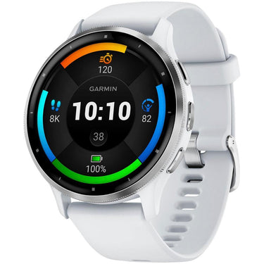 Garmin Venu 3 GPS Smartwatch Silver Steel Bezel w/ Whitestone Case +Accessories Kit