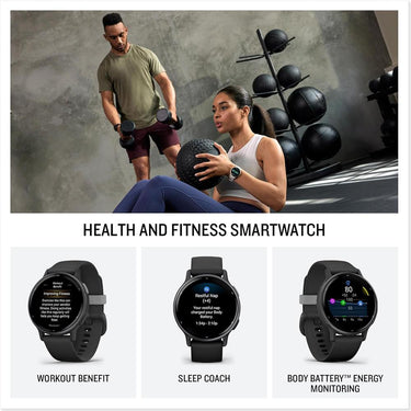 Garmin 010-02862-13 Vivoactive 5 Fitness Smartwatch, Orchid w/ Accessories Kit