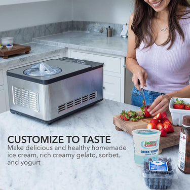 Whynter 2Qt Automatic Compressor Ice Cream Maker and Yogurt Incubator (ICM-220SSY)