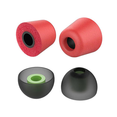 Deco Essentials 6 Pairs of In-Ear Earbud Tips (3 Memory Foam, 3 Silicone) (S/M/L Sizes)