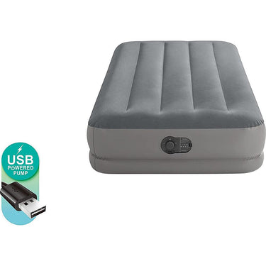 Intex Dura-Beam Prestige 12" Twin Air Mattress with Built-In USB Pump Open Box