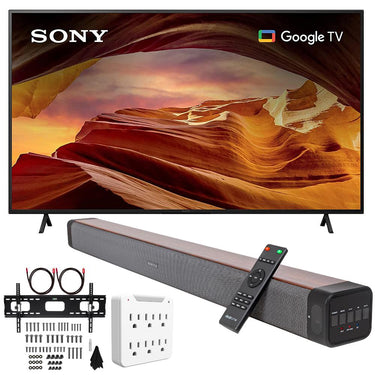 Sony X77L 55" 4K HDR LED Smart TV w/ Google TV 2023 + Soundbar + Mounting Bundle