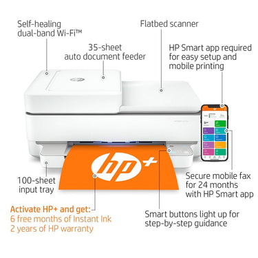 Hewlett Packard ENVY 6455e Inkjet All-in-One Printer, Scanner, Copier (223R1A#B1H)