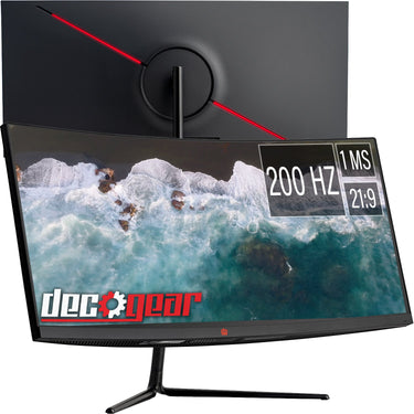 Deco Gear 30" Dual Purpose Curved Gaming Monitor, 2K, 200Hz, 1ms MPRT - Refurbished