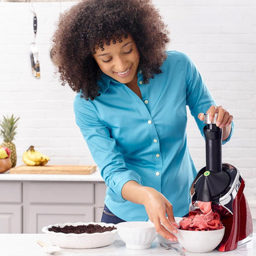 Yonanas 986 Deluxe Elite Healthy Soft-Serve Dessert Maker, with Expanded Recipe Book