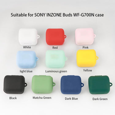 Deco Essentials Silicone Case for Sony WFG700N: Shockproof, Durable Protection, Red