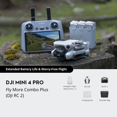 DJI Mini 4 Pro 4K Drone Fly More Combo Plus with RC 2 Remote Bundle w/ 1YR Warranty