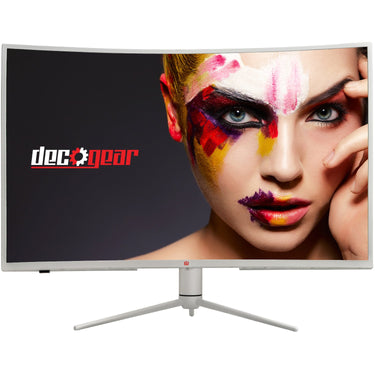Deco Gear 39" Curved Widescreen Gaming Monitor, 2560x1440, 165Hz, HDR400, 16:9, White 2-PK