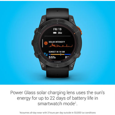 Garmin fenix 7 Pro Solar Slate Gray w/ Black Band, GPS Smartwatch