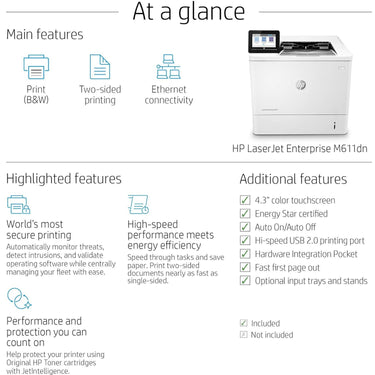 Hewlett Packard LaserJet Enterprise Printer M611dn