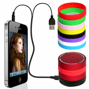 SYN Portable Bluetooth Speaker with 8 Customizable Color Bands - Yellow Speaker