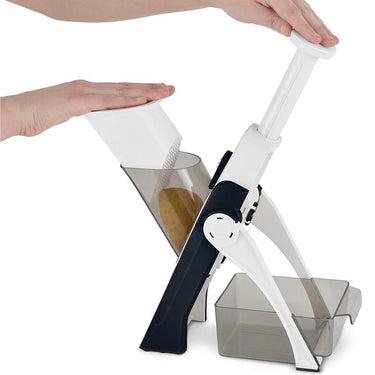 Dash Safe Slice Mandoline Slicer, Dicer, Black + Knife Set + Cutting Board Bundle