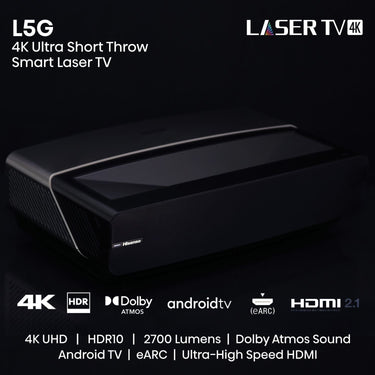 Hisense 120L5G 4K UHD LASER TV Ultra-Short-Throw Projector (Projector Only Refurbished)