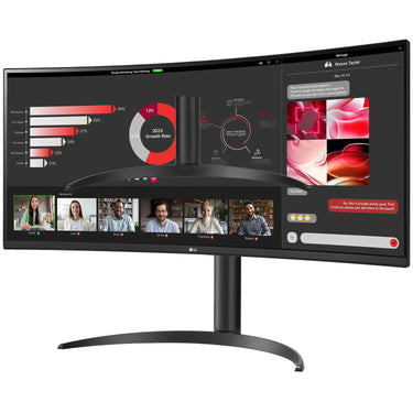 LG 34WR55QC-B 34" Curved UltraWide WQHD HDR 10 100Hz Monitor with USB Type-C