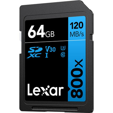 Lexar High-Performance 800x 64GB SDXC UHS-I Memory Card (2-Pack)