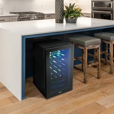 DANBY 36 Bottle Free-Standing Wine Cooler, Black- DWC036A2BDB6