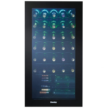 DANBY 36 Bottle Free-Standing Wine Cooler, Black- DWC036A2BDB6