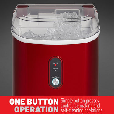 Deco Chef 33LB Nugget Ice Maker; Self-Cleaning; Red Stainless - Open Box