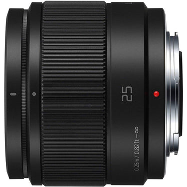 Panasonic Lumix G 25mm f/1.7 ASPH. Lens (Black) H-H025K + 7 Year Protection Pack
