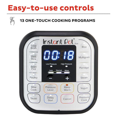 Instant Pot Duo 6-quart Multi-Use Pressure Cooker, V5 - Refurbished