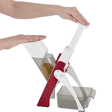 Dash Safe Slice Mandoline Slicer, Dicer for Vegetables w/ Adjuster Red Open Box