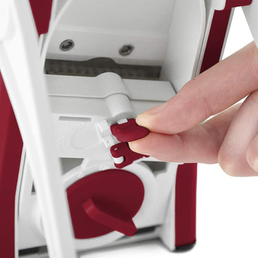 Dash Safe Slice Mandoline Slicer, Dicer for Vegetables w/ Adjuster Red Open Box