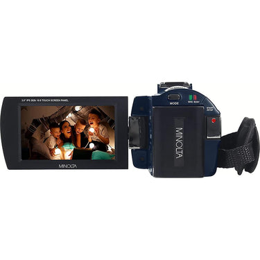 Minolta MN4K25NV 4K Ultra HD 30 MP Night Vision Camcorder (Blue) - Open Box