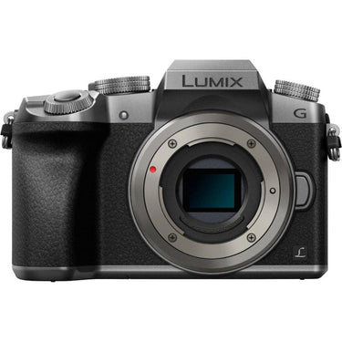 Panasonic LUMIX G7 4K UHD DSLM Camera with 14-42mm Lens Silver + 64GB Dual Bundle