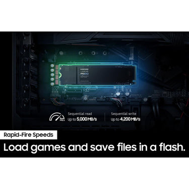 Samsung 990 EVO 5.0 NVMe SSD 1TB: Ultra-Fast 5,000MB/s Read, Efficient - MZ-V9E1T0B/AM