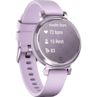 Garmin Lily 2 Smartwatch Metallic Lilac w/ Lilac Silicone Band + Accessories Bundle