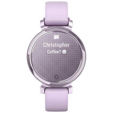 Garmin Lily 2 Smartwatch Metallic Lilac w/ Lilac Silicone Band + Accessories Bundle