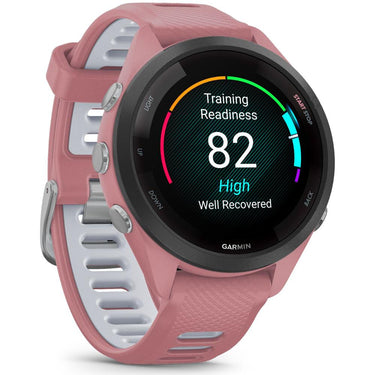 Garmin Forerunner 265S GPS Smartwatch, Light Pink/Whitestone w/ Accessories Bundle