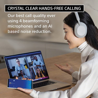 Sony WH-1000XM5 Wireless Noise Canceling Headphones, Silver, Refurbished