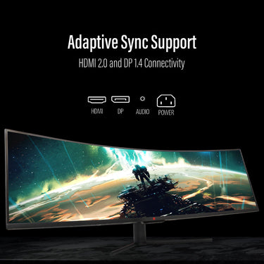 Deco Gear 49" Curved Ultrawide LED 3840x1080 32:9 144Hz FreeSync 4ms Gaming Monitor 3-Pack