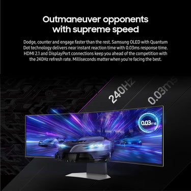 Samsung 49" Odyssey OLED G9 DQHD 240Hz 0.03ms G-Sync Curved Gaming Monitor - Refurbished