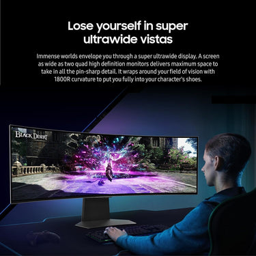 Samsung 49" Odyssey OLED G9 DQHD 240Hz 0.03ms G-Sync Curved Gaming Monitor - Refurbished