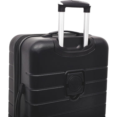 Wrangler 3 Piece Hardside Smart Luggage Set w/Cup Holder and USB Port (20"/24"/28") Black