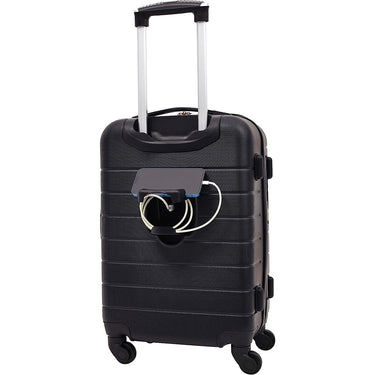 Wrangler 3 Piece Hardside Smart Luggage Set w/Cup Holder and USB Port (20"/24"/28") Black