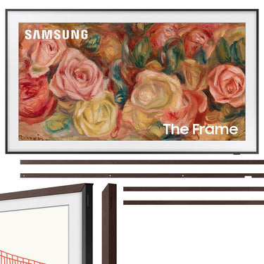 Samsung 55 inch The Frame QLED 4K TV 2024 + Bezel Modern Brown & 26 Month Protection