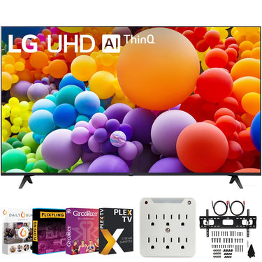 LG 65-Inch UT75 Series LED Smart TV 4K (2024) + Premiere Movies Streaming Bundle