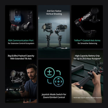 DJI RS 4 3-Axis Gimbal Stabilizer with Enhanced Vertical Shooting
