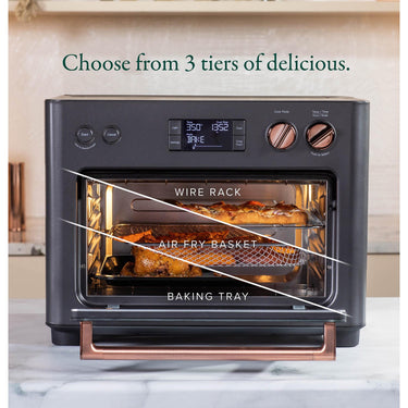 Cafe Couture Oven with Air Fry: 14 Modes, Large Capacity, Black - Refurbished