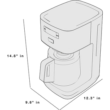 GE G7CDABSSPSS Drip Coffee Maker With Timer 10-Cup Thermal Carafe Pot (Refurbished)