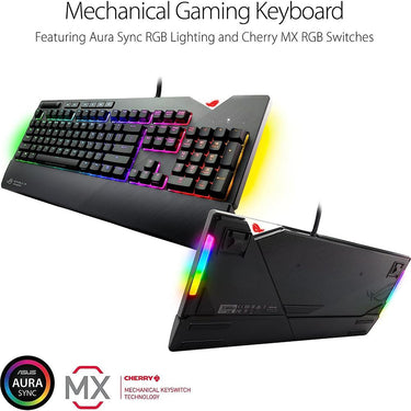 ASUS - SFF ROG STRIX FLARE CHERRY MX RED AURA SYNC RGB LIGHTING