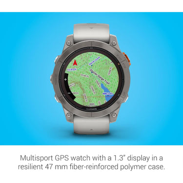 Garmin Fenix 7 Pro Solar, Sapphire, Titanium, Fog Gray/ember Orange
